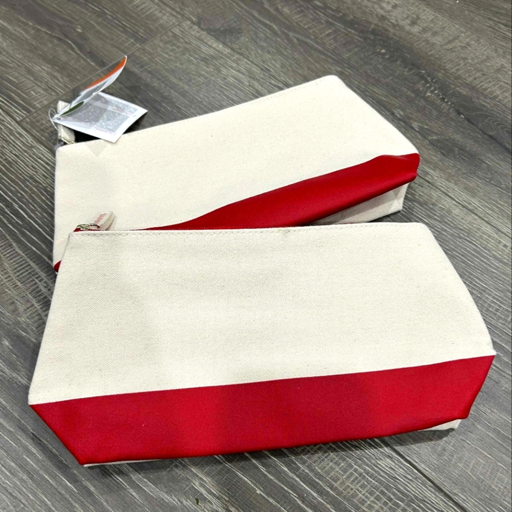 2/$10 Clarins cosmetic pouch
